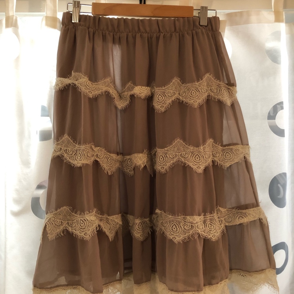 Downeast Lacey striped skirt